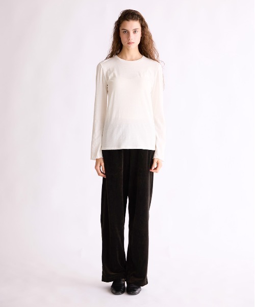 WALANCE（ワランス）の「COTTON CASHMERE CREW NECK T（Tシャツ/カットソー・レディース・オフホワイト・FREE）」の5枚目の写真