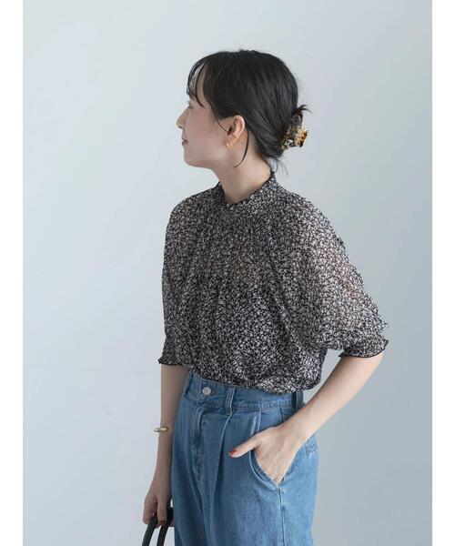 Te chichi(テチチ)の「パターンアソートシャーリングブラウス《追加生産》(シャツ/ブラウス・レディース・グリーン/ブルー/ブラウン/オフホワイト・F)」の7枚目の写真