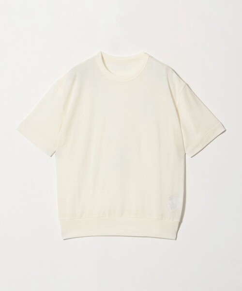 SLOANE(スローン)の「【一部別注】<SLOANE>クルーネック Tシャツ(ニット/セーター・レディース・グレー系/オフホワイト・1)」の1枚目の写真