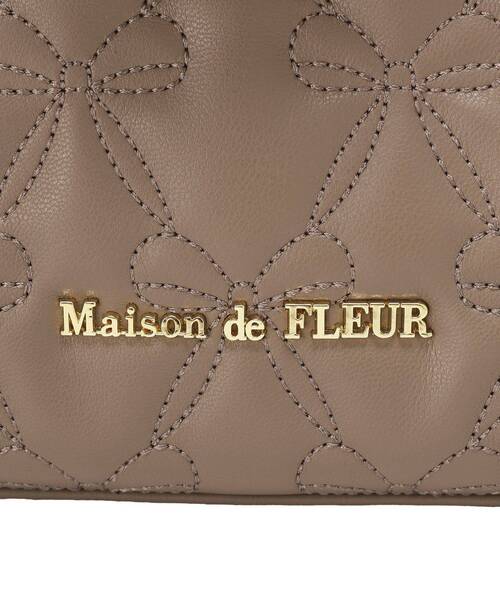 Maison de FLEUR(メゾンドフルール)の「スカーフ付きリボンキルティング2Wayスクエアトート(ハンドバッグ・レディース・ブラック/ブラウン/ピンク系その他2・FREE)」の22枚目の写真