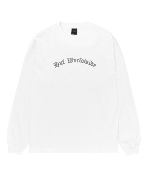HUF(ハフ)の「OLYMPIA LS TEE(Tシャツ/カットソー・メンズ・ホワイト/ブラック・S/M/L/XL/XXL)」の3枚目の写真