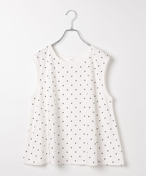 studio CLIP(スタディオクリップ)の「ドットプリントフレアシルエットTシャツ(Tシャツ/カットソー・レディース・その他1/その他2・FREE)」の2枚目の写真