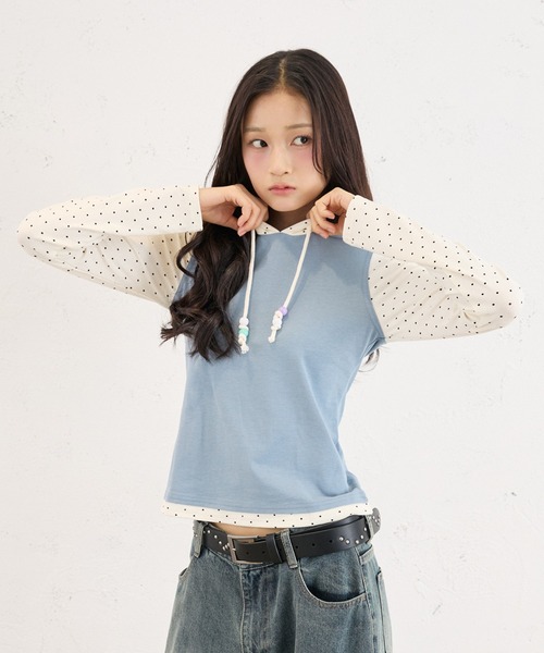 FCMM(エフシーエムエム)の「DOCKING HOODIE / ドッキングフーディ(その他トップス・レディース・ブラック/ブルー・SMALL/MEDIUM)」の15枚目の写真