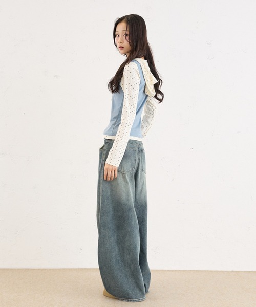 FCMM(エフシーエムエム)の「DOCKING HOODIE / ドッキングフーディ(その他トップス・レディース・ブラック/ブルー・SMALL/MEDIUM)」の3枚目の写真