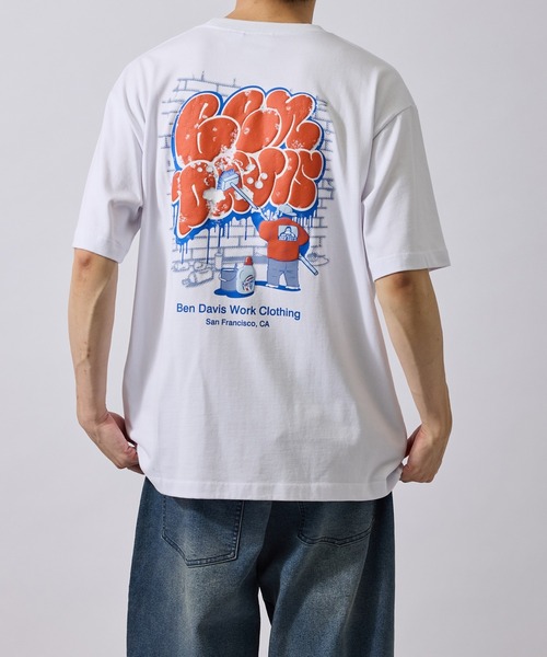 BEN DAVIS(ベンデイビス)の「【BENDAVIS別注】グラフィックTシャツ(Tシャツ/カットソー・メンズ・ネイビー/ホワイト/レッド・LL/L/M)」の13枚目の写真