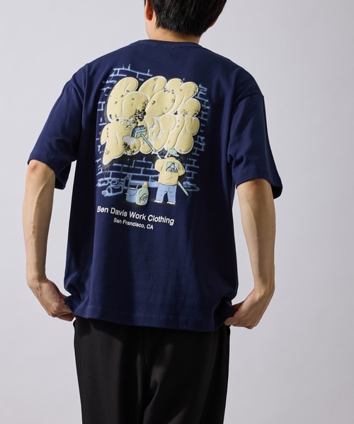 BEN DAVIS(ベンデイビス)の「【BENDAVIS別注】グラフィックTシャツ(Tシャツ/カットソー・メンズ・ネイビー/ホワイト/レッド・LL/L/M)」の16枚目の写真