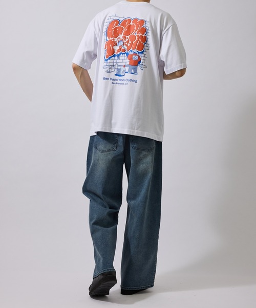 BEN DAVIS(ベンデイビス)の「【BENDAVIS別注】グラフィックTシャツ(Tシャツ/カットソー・メンズ・ネイビー/ホワイト/レッド・LL/L/M)」の6枚目の写真