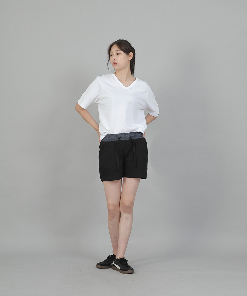 SAINTCREW(セントクルー)の「ソフト起毛ショートパンツ SKS-389 ライトインディゴブラック(その他パンツ・レディース・その他・フリー)」の2枚目の写真
