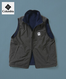 限定展開 Columbia×FREAK'S STORE 別注 インペリアルパーク ワンポイントロゴ リバーシブル ベスト