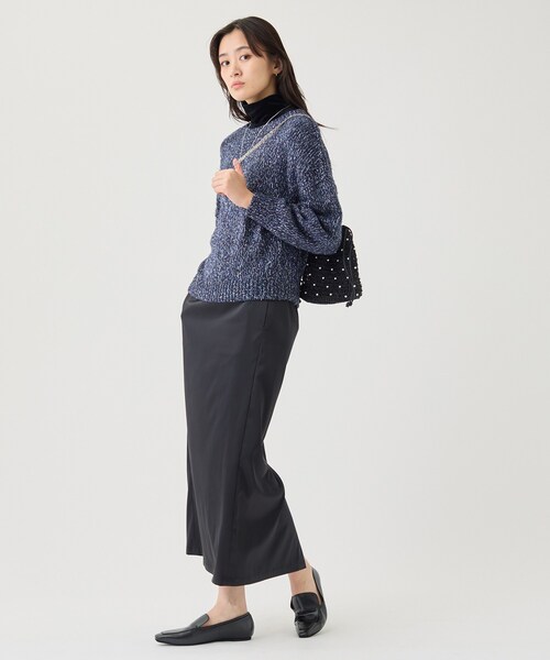 INDIVI(インディヴィ)の「【コットン混/ミックスカラー】カールヤーン パフスリーブニット(ニット/セーター・レディース・ネイビー系3/ライトグレー系3/ホワイト系6・05/38/34/15 /13)」の16枚目の写真