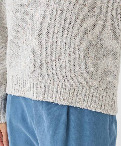 INDIVI(インディヴィ)の「【コットン混/ミックスカラー】カールヤーン パフスリーブニット(ニット/セーター・レディース・ネイビー系3/ライトグレー系3/ホワイト系6・05/38/34/15 /13)」の4枚目の写真