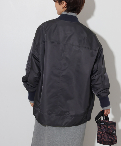 JOURNAL STANDARD relume(ジャーナルスタンダード レリューム)の「ナイロン中綿MA-1ブルゾン(MA-1・レディース・ネイビー/カーキ・38/36)」の16枚目の写真