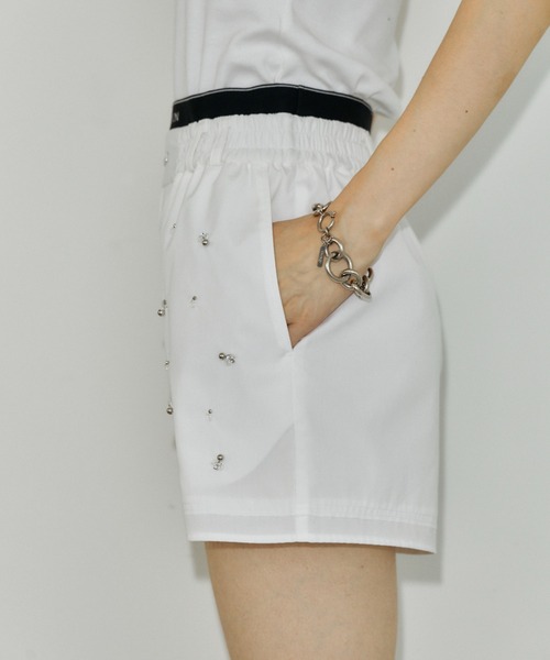 JOSE MOON(ジョゼムーン)の「LOUNGE SHORT PANTS with BIJOU/ラウンジショートパンツwithビジュー(その他パンツ・レディース・ブルー系その他/ホワイト・FREE)」の19枚目の写真