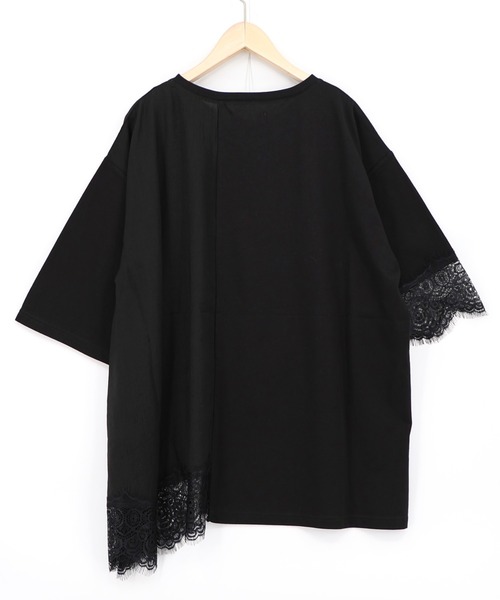 iS ScoLar（イズスカラー）の「563212：ダークファンタジー柄×レース切替プルオーバー（Tシャツ/カットソー・レディース・ブラウン/ブラック/アイボリー・M）」の14枚目の写真