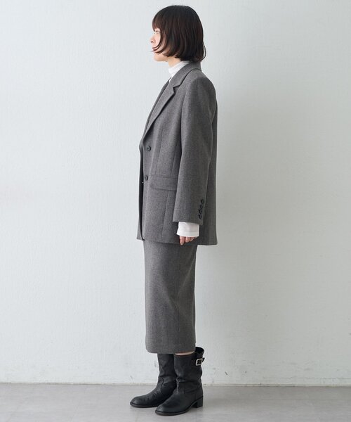 Whim Gazette(ウィムガゼット)の「ウールレースコンビスカート/セットアップ可(スカート・レディース・グレー/ブラック・36/38)」の12枚目の写真