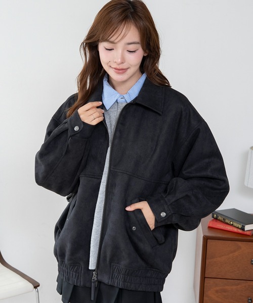 WEGO（ウィゴー）の「WEGO/【26年秋冬新作】フライトジャケット（ブルゾン・メンズ・ブラウン/ブラック/ブラウン系その他/チャコール・LARGE/MEDIUM/SMALL）」の2枚目の写真