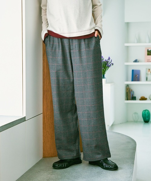 niko and...（ニコアンド）の「ネップチェックパンツ（その他パンツ・レディース・グレー/グリーン・LARGE/MEDIUM）」の2枚目の写真