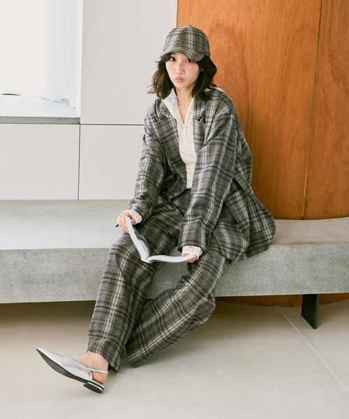 niko and...（ニコアンド）の「ネップチェックパンツ（その他パンツ・レディース・グレー/グリーン・LARGE/MEDIUM）」の17枚目の写真