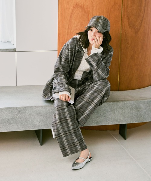 niko and...（ニコアンド）の「ネップチェックパンツ（その他パンツ・レディース・グレー/グリーン・LARGE/MEDIUM）」の18枚目の写真
