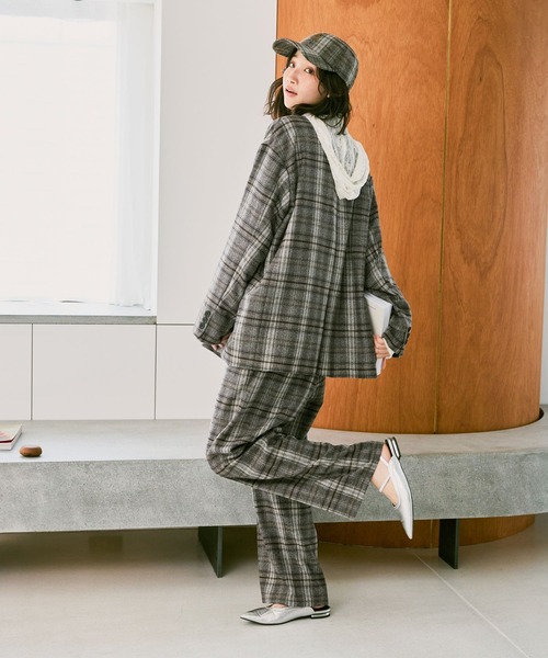 niko and...（ニコアンド）の「ネップチェックパンツ（その他パンツ・レディース・グレー/グリーン・LARGE/MEDIUM）」の20枚目の写真