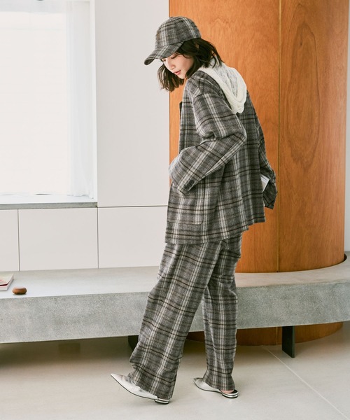 niko and...（ニコアンド）の「ネップチェックパンツ（その他パンツ・レディース・グレー/グリーン・LARGE/MEDIUM）」の10枚目の写真