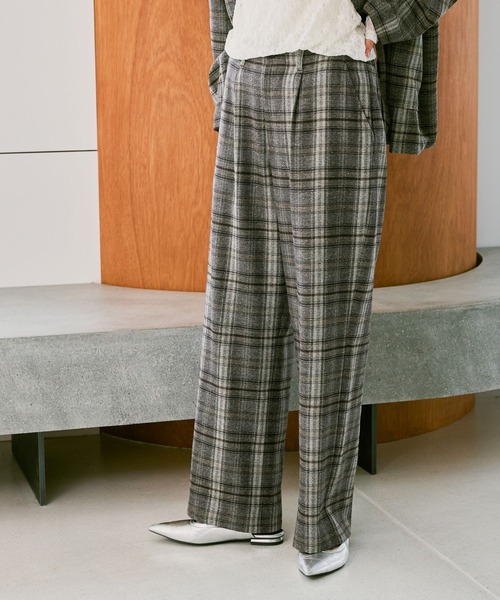 niko and...（ニコアンド）の「ネップチェックパンツ（その他パンツ・レディース・グレー/グリーン・LARGE/MEDIUM）」の12枚目の写真
