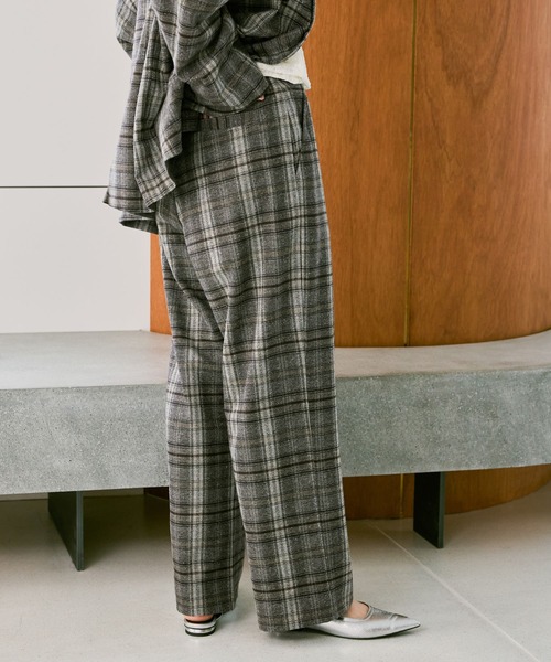 niko and...（ニコアンド）の「ネップチェックパンツ（その他パンツ・レディース・グレー/グリーン・LARGE/MEDIUM）」の13枚目の写真