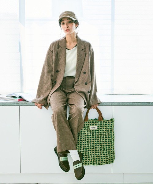 niko and...（ニコアンド）の「ネップチェックパンツ（その他パンツ・レディース・グレー/グリーン・LARGE/MEDIUM）」の14枚目の写真