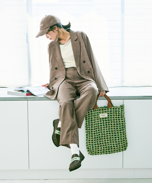 niko and...（ニコアンド）の「ネップチェックパンツ（その他パンツ・レディース・グレー/グリーン・LARGE/MEDIUM）」の15枚目の写真