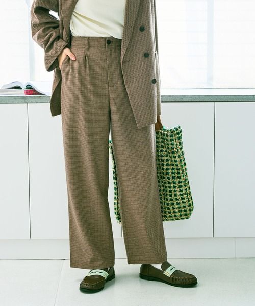 niko and...（ニコアンド）の「ネップチェックパンツ（その他パンツ・レディース・グレー/グリーン・LARGE/MEDIUM）」の9枚目の写真