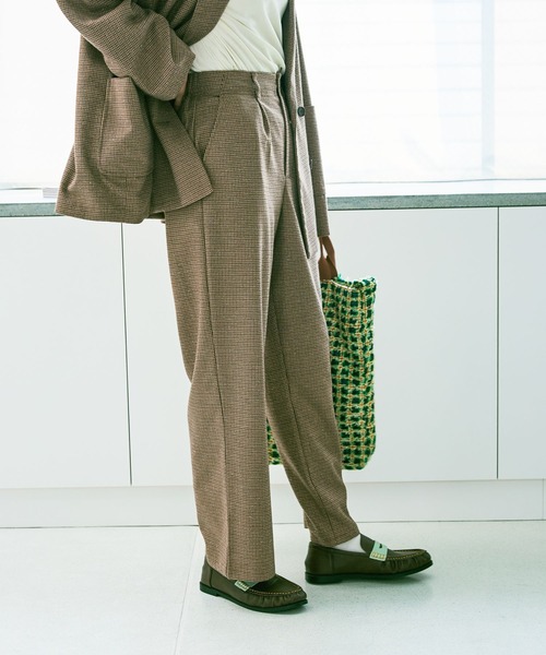 niko and...（ニコアンド）の「ネップチェックパンツ（その他パンツ・レディース・グレー/グリーン・LARGE/MEDIUM）」の3枚目の写真