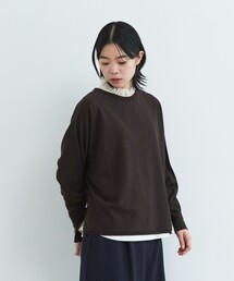 ウール天竺ドルマンスリーブプルオーバー