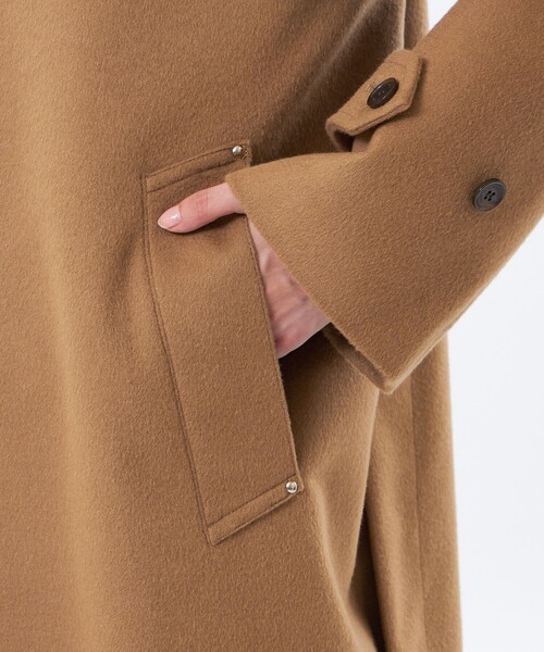 MACKINTOSH PHILOSOPHY(マッキントッシュ フィロソフィー)の「【予約販売】【COSWAY(コズウェイ)】ウールカシミヤ製(ステンカラーコート・レディース・ダークネイビー/ベージュ系その他5/ブラウン系その他6・36/38)」の12枚目の写真