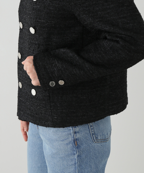 FRAMeWORK（フレームワーク）の「COUTURE DADAM 別注italian tweed spence（その他アウター・レディース・ブラック・FREE）」の8枚目の写真