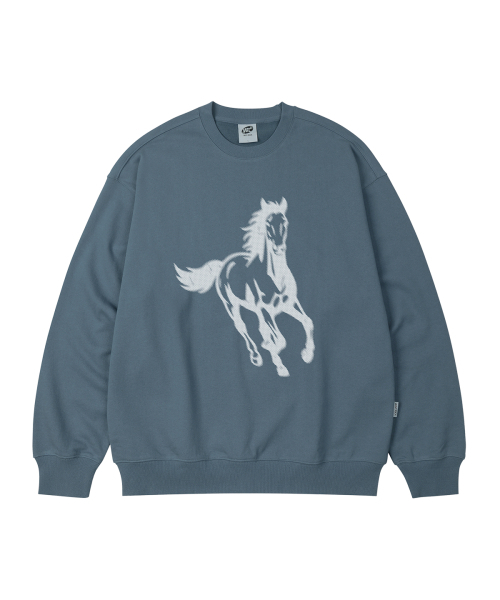 WILDROCK（ワイルドロック）の「ランニングホース オーバーサイズ スウェット_9 COL（スウェット・メンズ・ブラック/ベージュ/ネイビー/ブラウン/ピンク/ブルー/アイボリー/ダークグレー/チャコール・SMALL/MEDIUM/LARGE）」の12枚目の写真