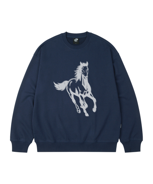 WILDROCK（ワイルドロック）の「ランニングホース オーバーサイズ スウェット_9 COL（スウェット・メンズ・ブラック/ベージュ/ネイビー/ブラウン/ピンク/ブルー/アイボリー/ダークグレー/チャコール・SMALL/MEDIUM/LARGE）」の18枚目の写真