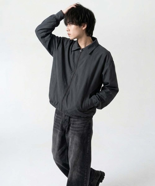 Universal Style Wear(ユニバーサルスタイルウェア)の「マルチファンクション 衿付きブルゾン(ブルゾン・メンズ・ブラック/ベージュ/カーキ/チャコールグレー・L/M/XL)」の6枚目の写真