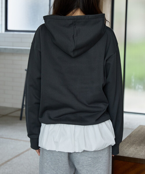 GAP(ギャップ)の「PUBLUX × GAP/ギャップ 別注 バルーン ドッキング ロゴ フーディー 限定展開(スウェット・レディース・ネイビー/グレー/チャコールグレー・フリ-)」の19枚目の写真
