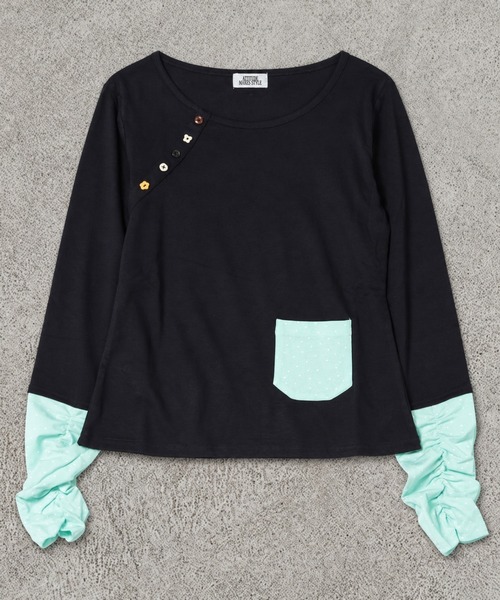 SPINNS(スピンズ)の「長袖カットソー/ポケット/無地/スタードット/NEO森ガール(Tシャツ/カットソー・レディース・ネイビー/パープル/ブラウン系その他/グレー系その他・ONESIZE)」の20枚目の写真