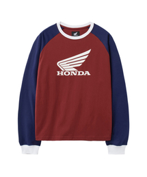 Tri Color Raglan Long Sleeve Red