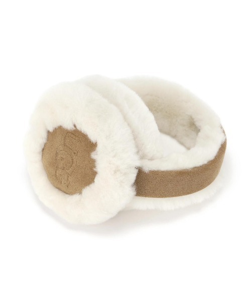 UGG(アグ)の「UGG(アグ)Sheepskin Embroidery Earmuff/20955(Tシャツ/カットソー・レディース・ベージュ/ブラック・F)」の3枚目の写真