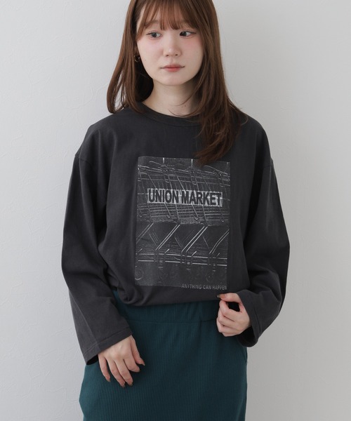FUNALIVE(ファンアライブ)の「Le Melange 9分袖フォトプリントTシャツ(Tシャツ/カットソー・レディース・オフホワイト・FREE)」の12枚目の写真