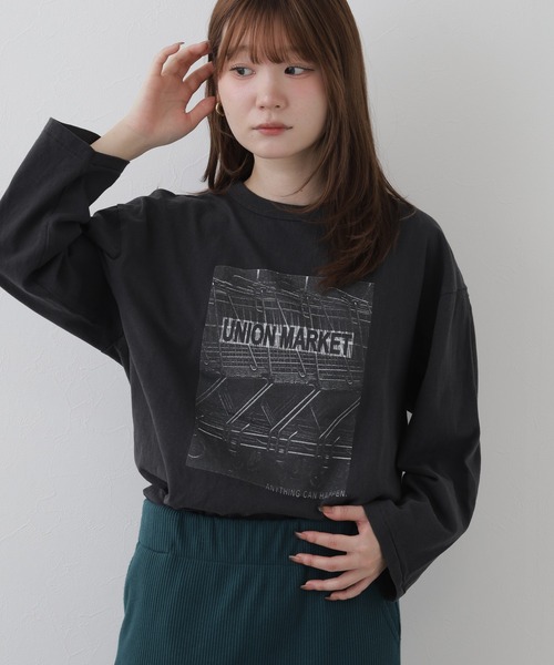 FUNALIVE(ファンアライブ)の「Le Melange 9分袖フォトプリントTシャツ(Tシャツ/カットソー・レディース・オフホワイト・FREE)」の13枚目の写真