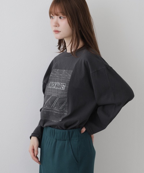 FUNALIVE(ファンアライブ)の「Le Melange 9分袖フォトプリントTシャツ(Tシャツ/カットソー・レディース・オフホワイト・FREE)」の14枚目の写真