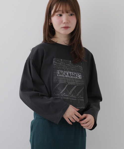 FUNALIVE(ファンアライブ)の「Le Melange 9分袖フォトプリントTシャツ(Tシャツ/カットソー・レディース・オフホワイト・FREE)」の17枚目の写真