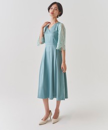 matte satin flare onepiece
