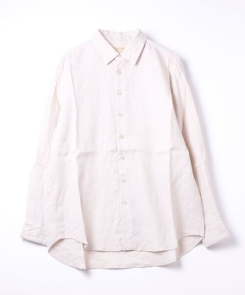 suzuki takayuki(スズキタカユキ)の「regular-point-collar shirt(シャツ/ブラウス・メンズ・ベージュ/ピンク・02)」の1枚目の写真