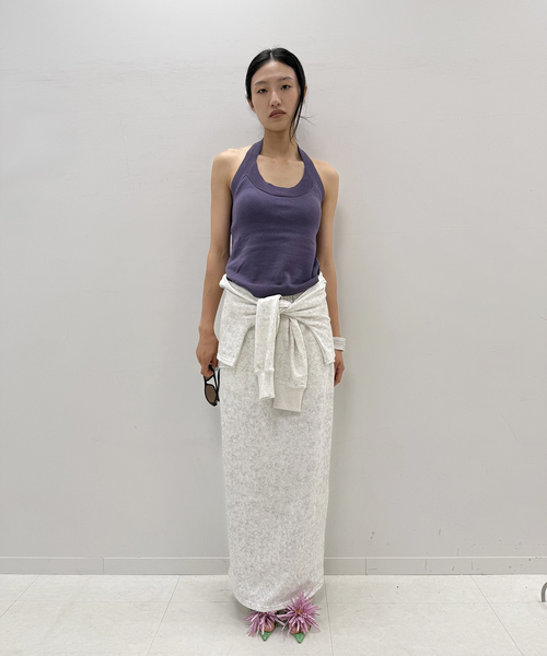 Oriens JOURNAL STANDARD（オリエンス ジャーナルスタンダード）の「《追加》5Way ラップウエストロングスカート（スカート・レディース・ホワイト/イエロー・FREE）」の6枚目の写真