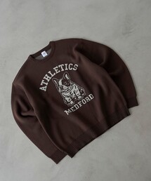 ドッグジャガードスウェットライクニット