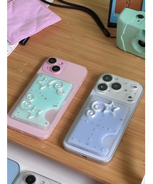 ELLE BELLE（エルベル）の「star gem ver レジン マグセーフ カードホルダー キーリング（スマホケース/カバー）」